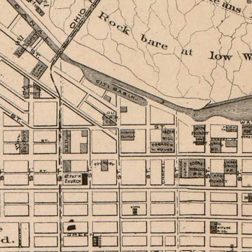 Map of the city of Louisville, Kentucky, New Albany & Jeffersonville, Indiana by Wm. C. Coghlan, 1873