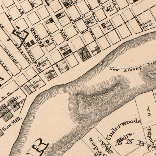 Map of the city of Louisville, Kentucky, New Albany &amp; Jeffersonville, Indiana by Wm. C. Coghlan, 1873
