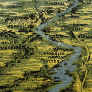 Panorama of the seat of war; Birds eye view of Kentucky and Tennessee...by John Bachmann, 1862