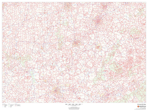 Kentucky Zip Code Map