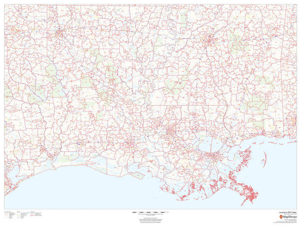 Louisiana Zip Code Map