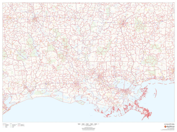 Louisiana Zip Code Map