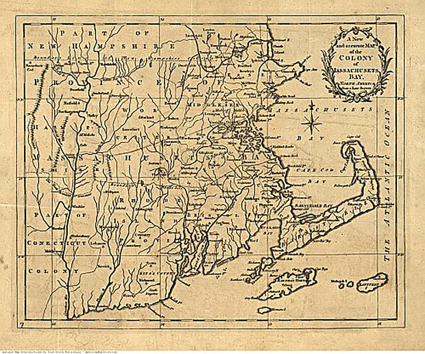 A new and accurate map of the colony of Massachusets [sic] Bay, 1780