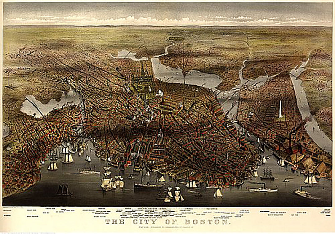 The City of Boston by Currier &amp; Ives, 1873