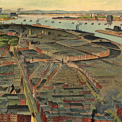 Bird's eye view of Boston by Geo. H. Walker & Co, 1902