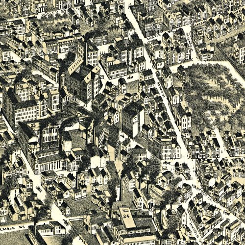 Boston Highlands, Wards 19, 20, 21 &amp; 22 of Boston by O.H. Bailey &amp; Co., 1888