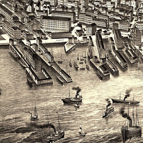 View of Boston, Massachusetts by H.H. Rowley &amp; Co., 1880