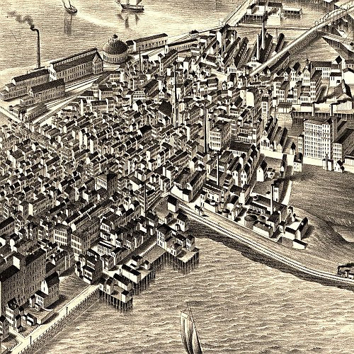 View of Boston, Massachusetts by H.H. Rowley &amp; Co., 1880