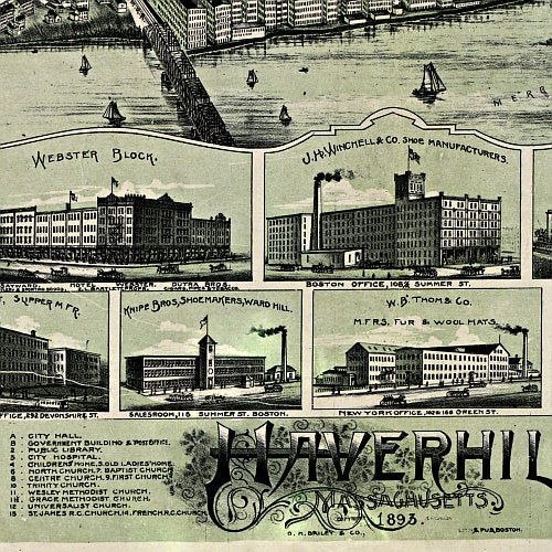 Haverhill, Massachusetts by O.H. Bailey &amp; Co., c1893
