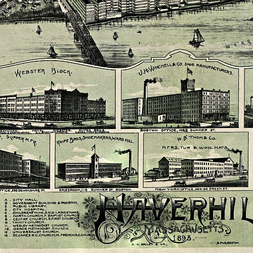 Haverhill, Massachusetts by O.H. Bailey & Co., c1893