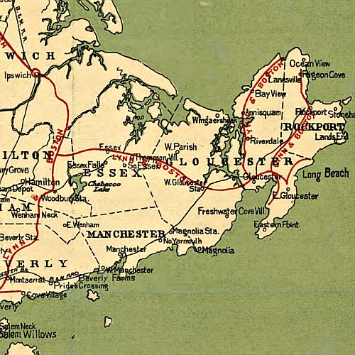 Map of the electric railways of the state of Massachusetts accompanying the report of the railroad commissioners by Geo. H. Walker &amp; Co., 1899