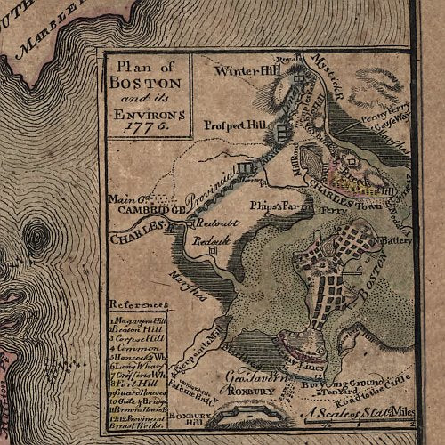 Massachusetts by Bernard Romans, 1775