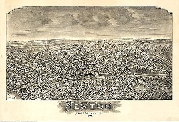 Newton, Massachusetts, Wards 1 and 7 by O.H. Bailey & Co., 1897