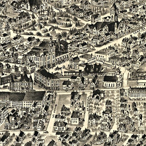 Newton, Massachusetts, Wards 1 and 7 by O.H. Bailey &amp; Co., 1897
