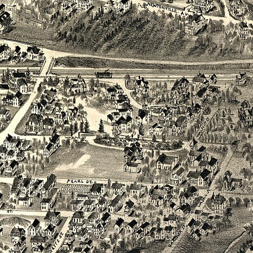 Newton, Massachusetts, Wards 1 and 7 by O.H. Bailey & Co., 1897