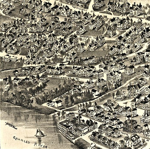 Newton, Massachusetts, Wards 1 and 7 by O.H. Bailey &amp; Co., 1897