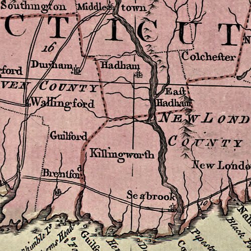 Bowles's New Pocket Map of the Most Inhabited Part of New England, c1785