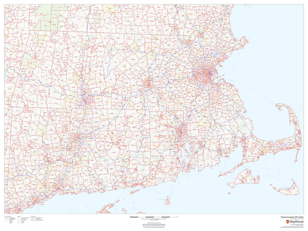 Massachusetts Zip Code Map
