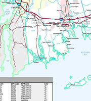 Premium Style Wall Map of Massachusetts by Market Maps