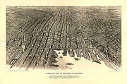 A birds-eye view of the heart of Baltimore, 1912