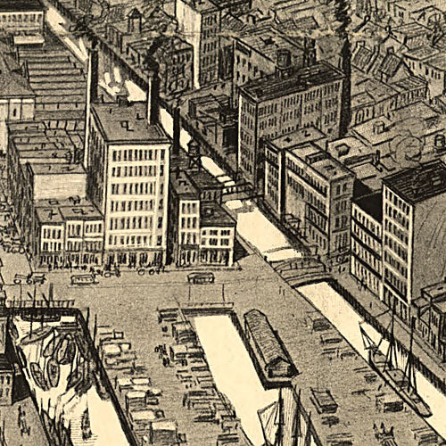 A birds-eye view of the heart of Baltimore, 1912