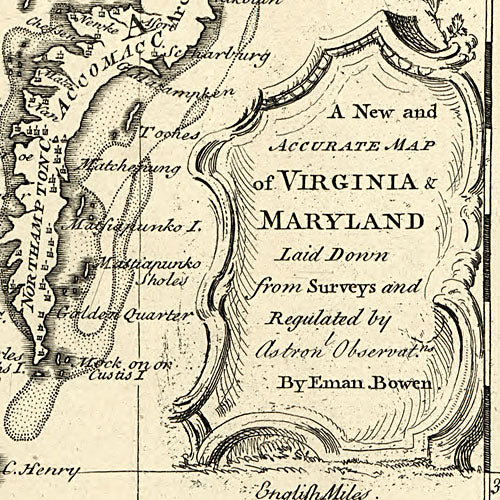 A new and accurate map of Virginia &amp; Maryland, 1752