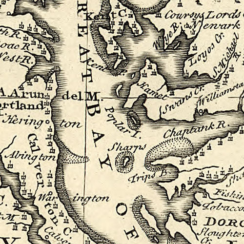 A new and accurate map of Virginia &amp; Maryland, 1752