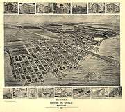 Birds eye view of Havre de Grace, Maryland, 1907