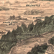 Birds eye view of Maryland and Virginia, 1861