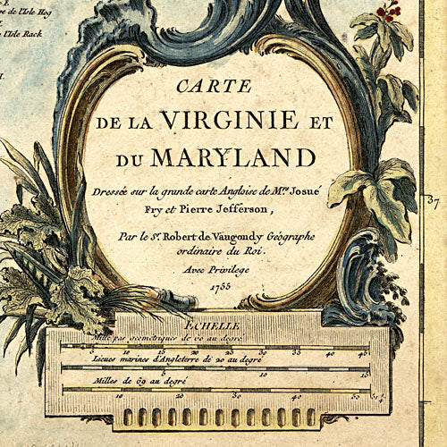 Carte de la Virginie et du Maryland, 1757