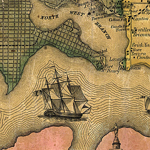 Map of the city and county of Baltimore, Maryland, 1857