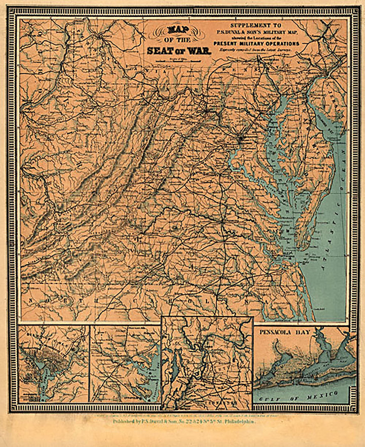 Map of the seat of war, 1861