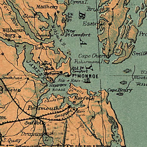 Map of the seat of war, 1861