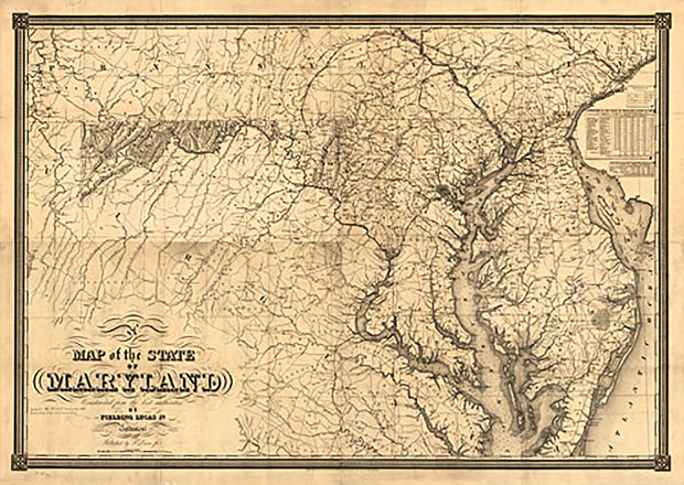 Map of the State of Maryland, 1841