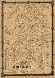 Martenet's Map of Prince George's County, Maryland, 1861