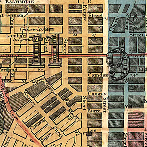 Plan of the city of Baltimore compiled from actual survey, 1822