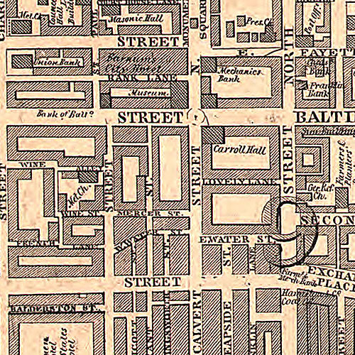 Plan of the city of Baltimore, Maryland, 1851