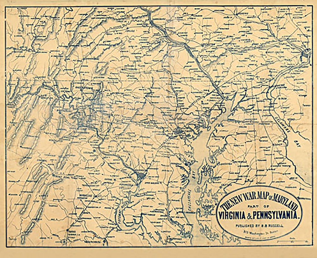 The new war map of Maryland, part of Virginia &amp; Pennsylvania, 1863