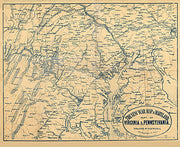 The new war map of Maryland, part of Virginia & Pennsylvania, 1863