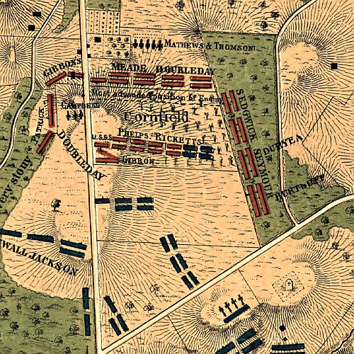 Map of the battlefield of Antietam, prepared by Lieut. Wm. H. Willcox