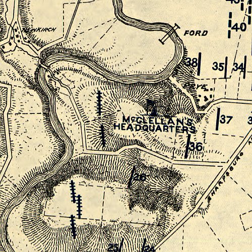 Map of the battlefield of Antietam