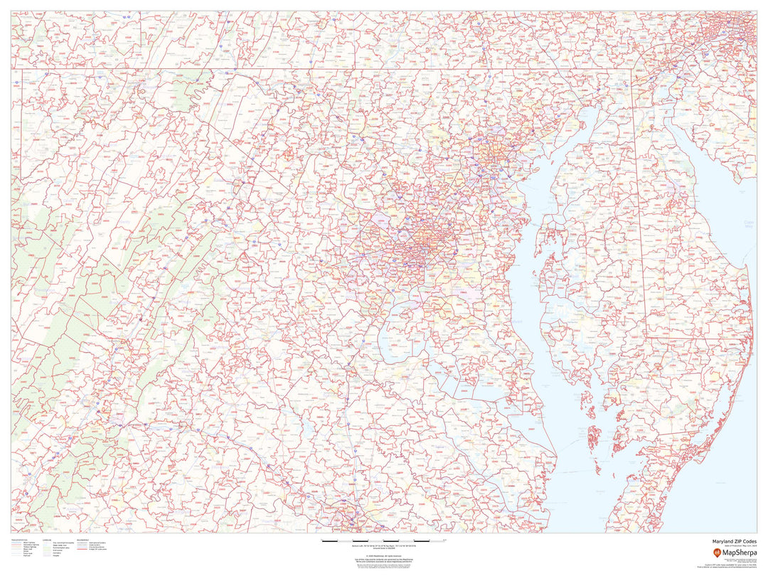 Maryland Zip Code Map