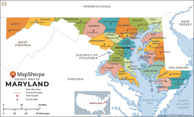 Maryland County Map