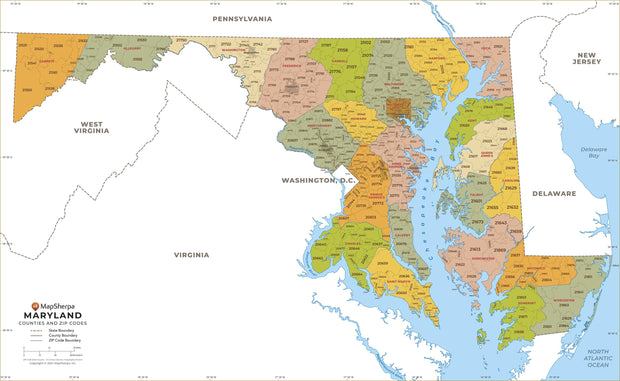 Massachusetts Zip Code Map with Counties – American Map Store