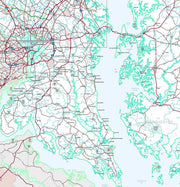 Premium Style Wall Map of Maryland by Market Maps