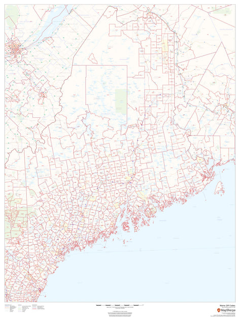 Maine Zip Code Map – American Map Store