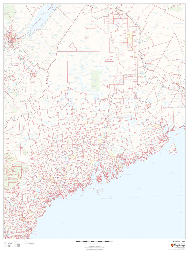 Maine Zip Code Map