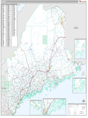 Premium Style Wall Map of Maine by Market Maps