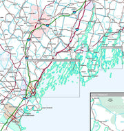 Premium Style Wall Map of Maine by Market Maps