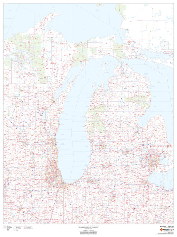 Michigan Zip Code Map